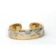 Floral Design Silver & Gold Finished Copper Ring