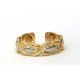 Eye Design Silver & Gold Finished Copper Ring