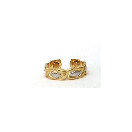 Eye Design Silver & Gold Finished Copper Ring