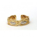 Eye Design Silver & Gold Finished Copper Ring