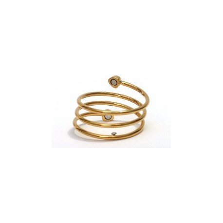 Spiral Design Gold Finished Copper Ring