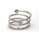 Spiral Design Silver Finished Copper Ring