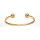 Tear Drop Torque Design Gold Finished Copper Bangle