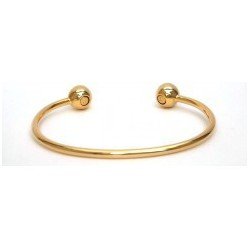 Tear Drop Torque Design Gold Finished Copper Bangle