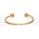 Tear Drop Torque Design Gold Finished Copper Bangle