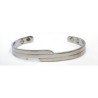 Abstract Design Silver Finished Copper Bangle