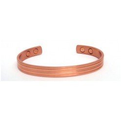 Banded Design Copper Finished Copper Bangle