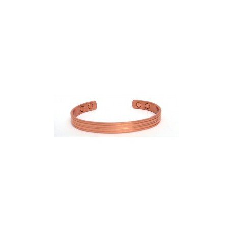 Banded Design Copper Finished Copper Bangle