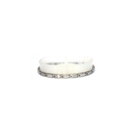 Slim Shiny & Matt Silver Stainless Steel Bracelet