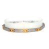 Slim Matt Silver & Gold Stainless Steel Bracelet