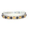 Rolling Ball Hematite Matt Silver & Gold Stainless Steel Bracelet
