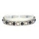 Rolling Ball Hematite Silver Stainless Steel Bracelet