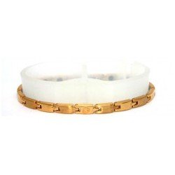 Slim Shiny & Matt Gold Stainless Steel Bracelet