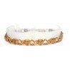 Heart Link Shiny & Matt Gold Stainless Steel Bracelet