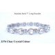 Clear Crystal Silver Stainless Steel Bracelet