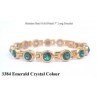 Emerald Crystal Silver Stainless Steel Bracelet