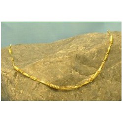 Long Diamond Design Gold Plated Necklace