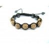 Champagne Peach Crystal Ball Shamballa Bracelets Adult